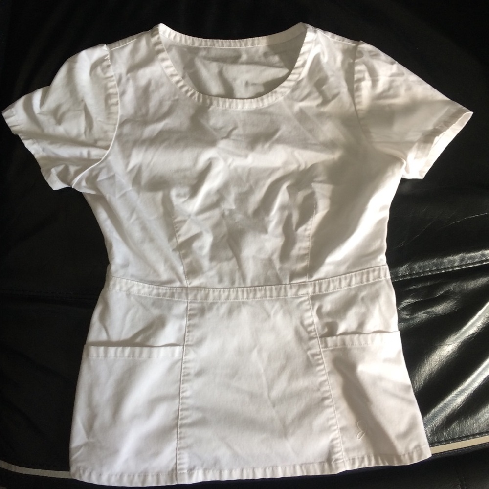 Jaanuu xs peplum scrub top